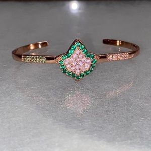 [SOLD]🌹Vintage Dainty Rhinestone Rose Gold Bracelet 🌹